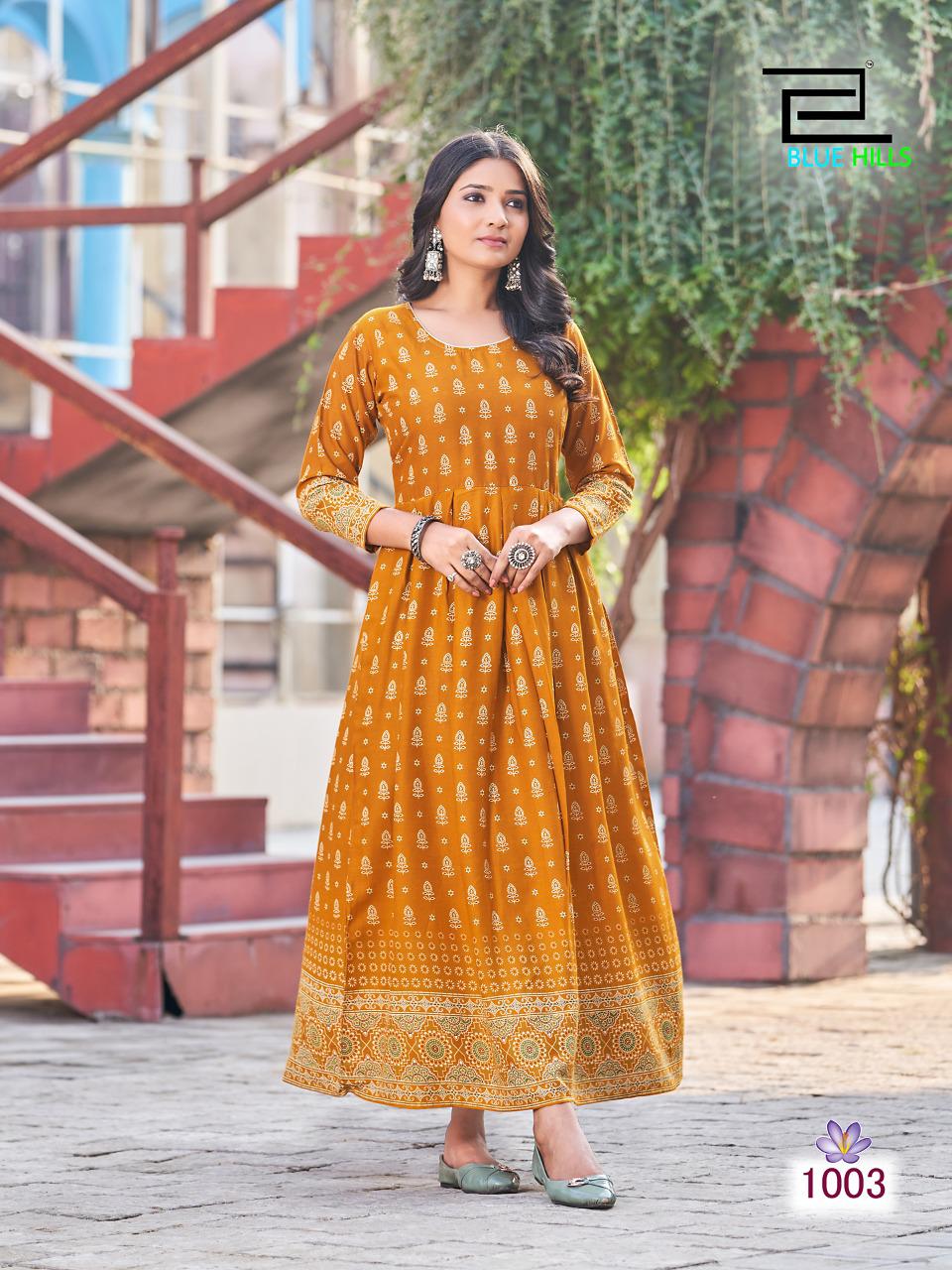 Kesar By Blue Hills 1001-1005 Anarkali Kurti Catalog